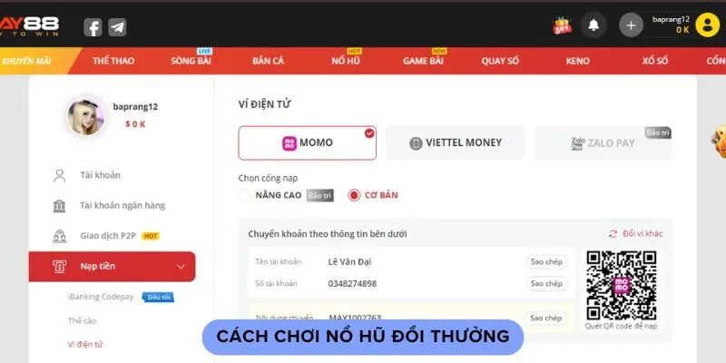 Cách chơi nổ hũ đổi thưởng